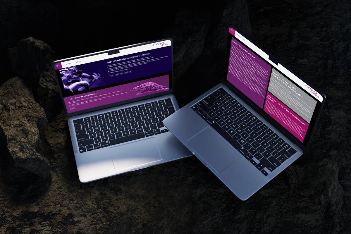 Computer zeigen Frommer.Legal-Website an