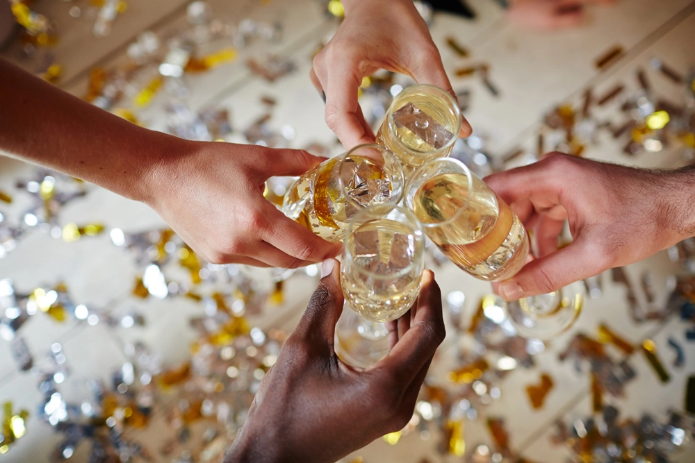 Champagner und Prost