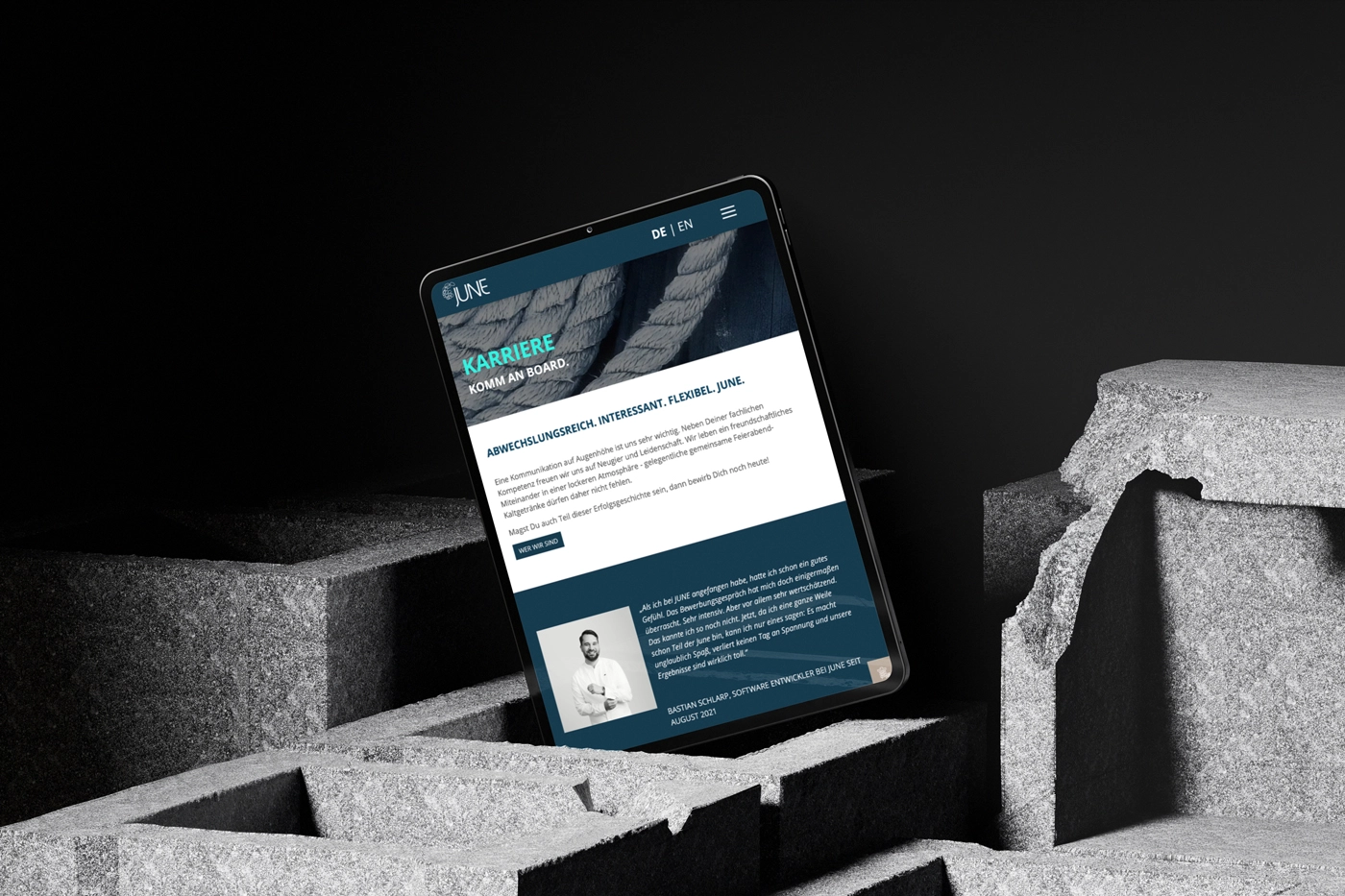 Karriere-Webseite für JUNE